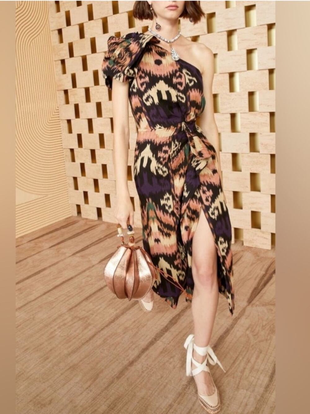 ULLA‎ JOHNSON idra dress in black iris sz 8